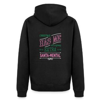 couples dinosaur present idea dinosaur tshirt - Unisex Premium Organic Zip Hoodie - black - Back - Nico (187cm)