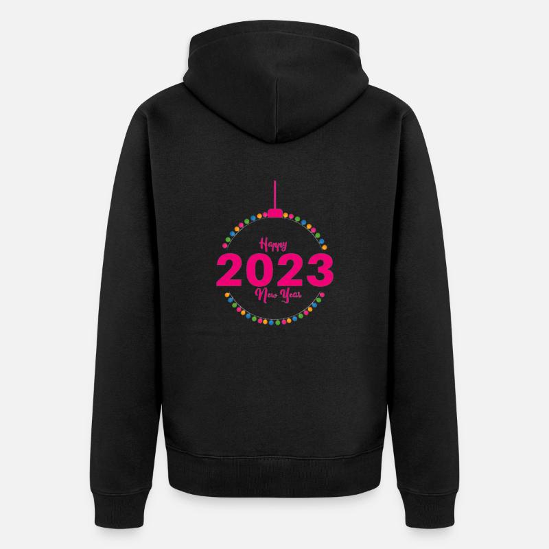 Design année 2023 - Veste à capuche bio Premium Unisexe - noir