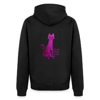 Mon chat est une bonne actrice - Veste à capuche bio Premium Unisexe - noir - Dos - Nico (187cm)