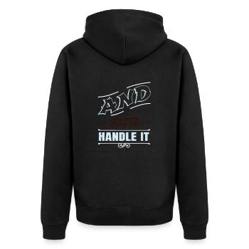 funny boysgolf funny sayings cutegolf girlsgolf - Unisex Premium Organic Zip Hoodie - black - Back - Nico (187cm)