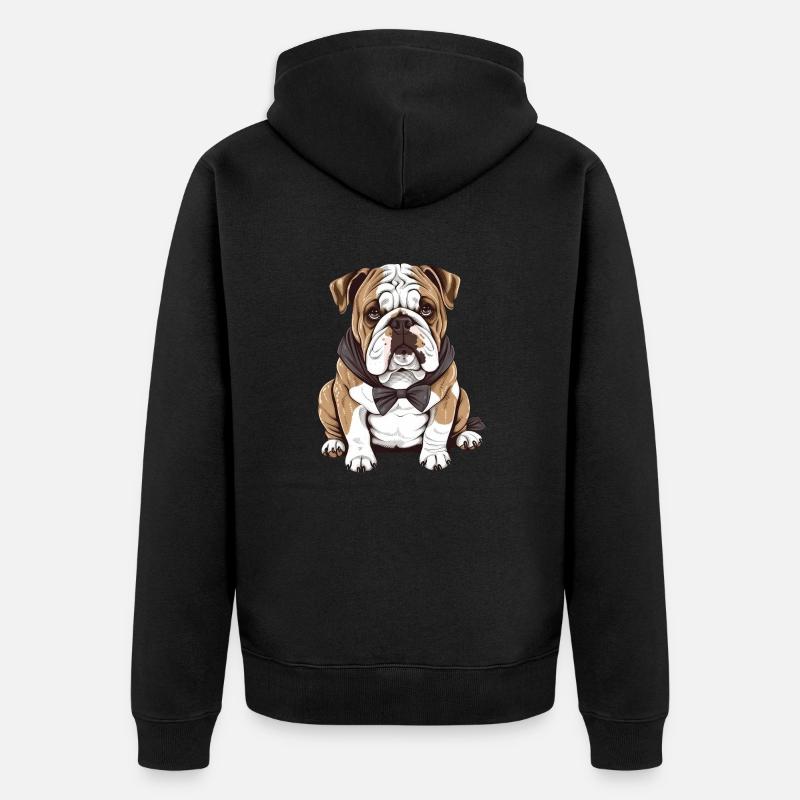 Bouledogue français - Veste à capuche bio Premium Unisexe - noir