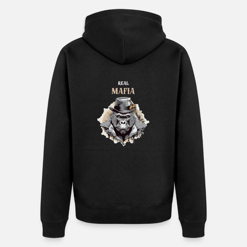 Die wahre Mafia - Unisex Premium Bio Zip Hoodie - Schwarz