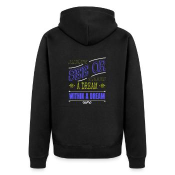 art book cat wine book children a time readers - Unisex Premium Organic Zip Hoodie - black - Back - Nico (187cm)