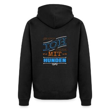 humor chihuahua lieben hundeliebhaber boxer - Unisex Premium Bio Zip Hoodie - Schwarz - Hinten - Nico (187cm)