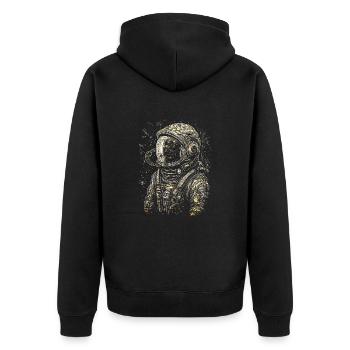 Astronaute au look rétro - Veste à capuche bio Premium Unisexe - noir - Dos - Nico (187cm)