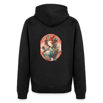 Beauté ex Machina 2 - Veste à capuche bio Premium Unisexe - noir - Dos - Nico (187cm)