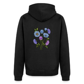 Fleur - Veste à capuche bio Premium Unisexe - noir - Dos - Nico (187cm)