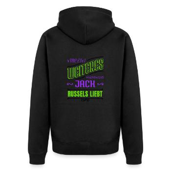 lineman socket electrician humor fun light bulb - Unisex Premium Bio Zip Hoodie - Schwarz - Hinten - Nico (187cm)