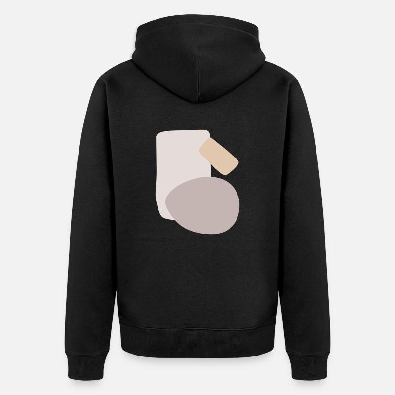 Abstract design different shapes - Unisex Premium Organic Zip Hoodie - black