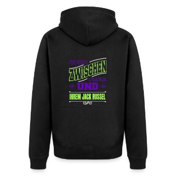 geburtstag doggie witzig humor lieben weihnachten - Unisex Premium Bio Zip Hoodie - Schwarz - Hinten - Nico (187cm)