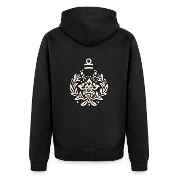 Ornement de boule de Noël - Veste à capuche bio Premium Unisexe - noir - Dos - Nico (187cm)