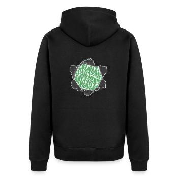 Awesome Bodybuilding Beagle Dad Beard Chihuahua - Unisex Premium Organic Zip Hoodie - black - Back - Nico (187cm)