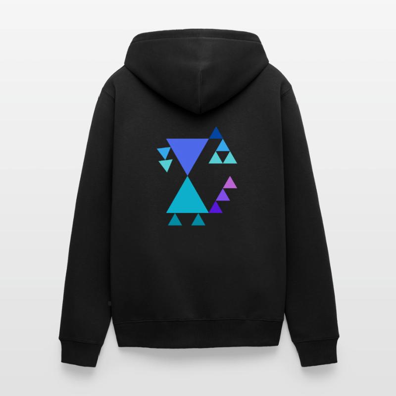 Triangle pattern Unisex Premium Organic Zip Hoodie