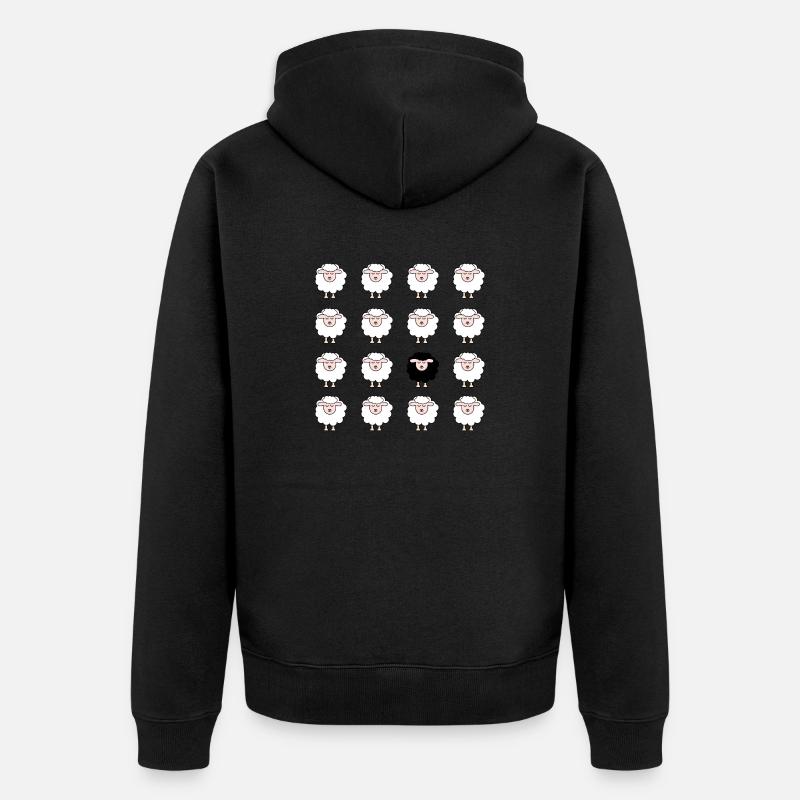 Mouton - Veste à capuche bio Premium Unisexe - noir