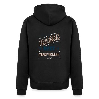 chef steak geek geburtstag vegetarier restaurant - Unisex Premium Bio Zip Hoodie - Schwarz - Hinten - Nico (187cm)