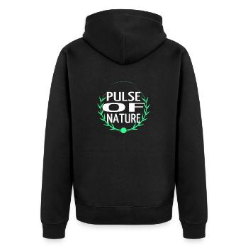 cool idée de présent beauté naturelle coeur battant - Veste à capuche bio Premium Unisexe - noir - Dos - Nico (187cm)