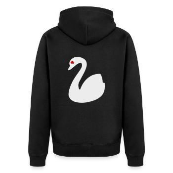 😍🦢Swan in Love-Symbol of Love-Pure Eternal Love - Unisex Premium Organic Zip Hoodie - black - Back - Nico (187cm)