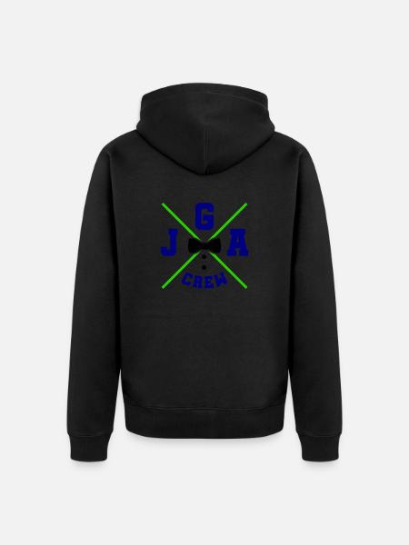 jga crew - Unisex Premium Bio Zip Hoodie - Schwarz