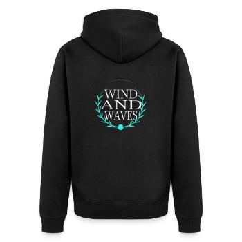 breaking barriers birthday - Unisex Premium Bio Zip Hoodie - Schwarz - Hinten - Nico (187cm)