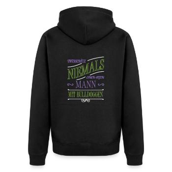 amour animal de compagnie cool levrette vieil homme bday - Veste à capuche bio Premium Unisexe - noir - Dos - Nico (187cm)