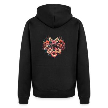 Chaque jour est le Jour de la Terre - Veste à capuche bio Premium Unisexe - noir - Dos - Nico (187cm)