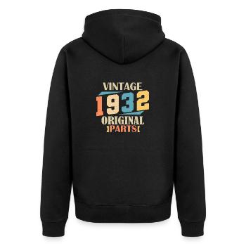 Month 1932. 1932 Birthday Gift. 92 years old Birt - Unisex Premium Organic Zip Hoodie - black - Back - Nico (187cm)