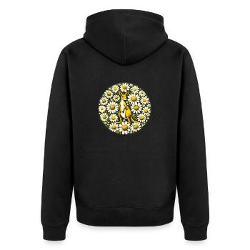 Australisches Känguru - Unisex Premium Bio Zip Hoodie - Schwarz - Hinten - Nico (187cm)