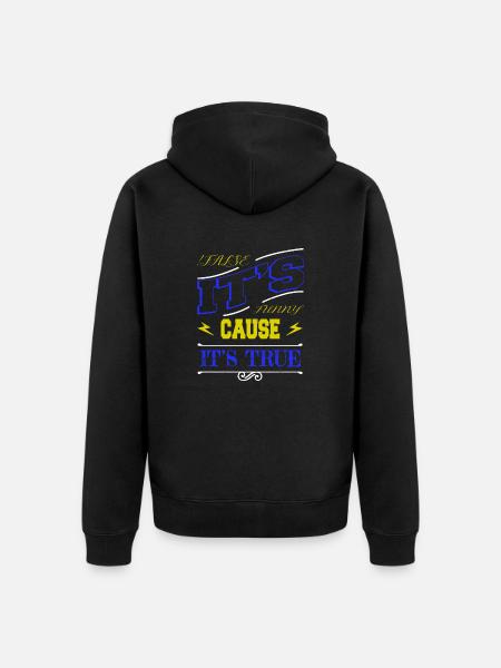 computer language geek humor - Unisex Premium Organic Zip Hoodie - black