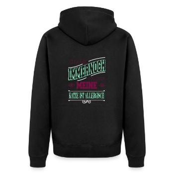 Geek Cool Cat cadeau idée cadeau - Veste à capuche bio Premium Unisexe - noir - Dos - Nico (187cm)