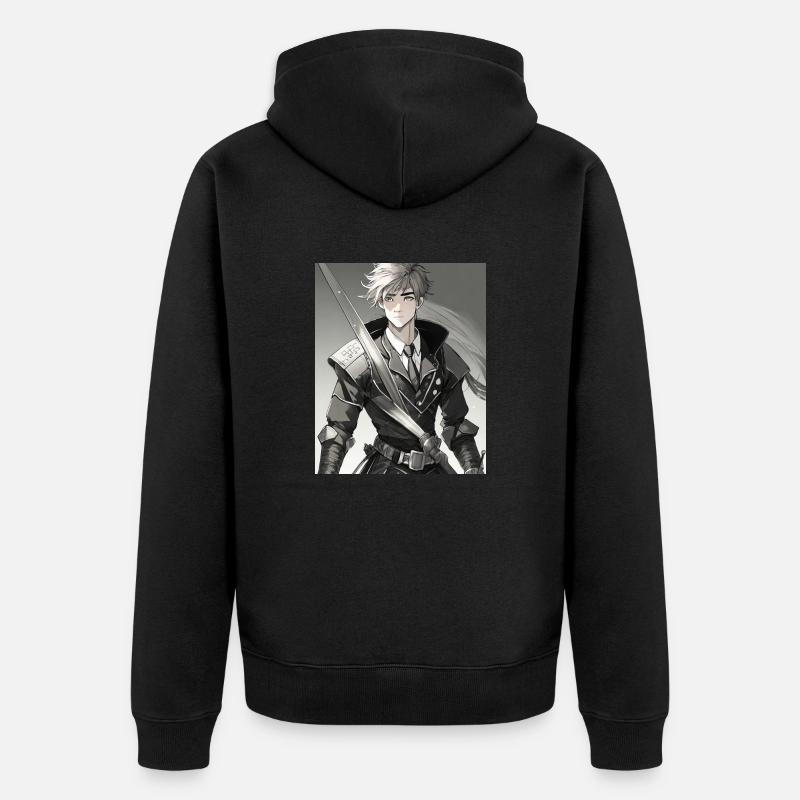 Héros d’anime Ben - Veste à capuche bio Premium Unisexe - noir
