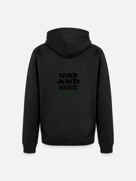 Liberty Windsurfing Events Quote - Unisex Premium Organic Zip Hoodie - black