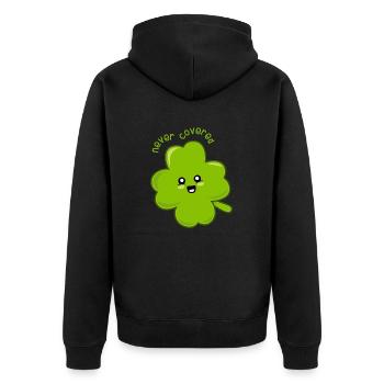 Lucky le trèfle à quatre feuilles ! - Veste à capuche bio Premium Unisexe - noir - Dos - Nico (187cm)
