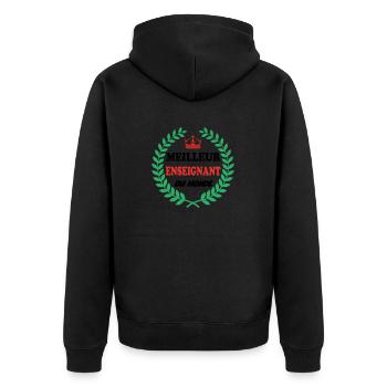 MEILLEUR ENSEIGNANT DU MONDE - Veste à capuche bio Premium Unisexe - noir - Dos - Nico (187cm)