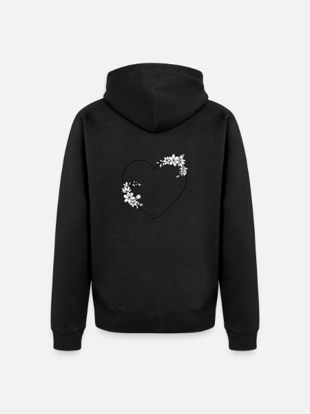 Frame Heart - Unisex Premium Organic Zip Hoodie - black