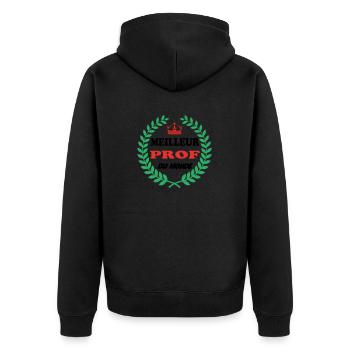 MEILLEUR PROF DU MONDE - Veste à capuche bio Premium Unisexe - noir - Dos - Nico (187cm)