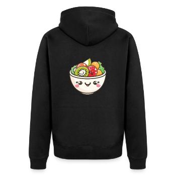 Mignon saladier Bol Bande dessinée - Veste à capuche bio Premium Unisexe - noir - Dos - Nico (187cm)