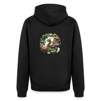 Rockhound Dragon - Veste à capuche bio Premium Unisexe - noir - Dos - Nico (187cm)