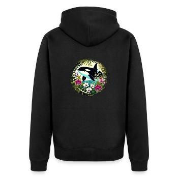 Orque - Veste à capuche bio Premium Unisexe - noir - Dos - Nico (187cm)