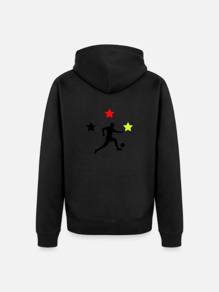 Footballer Germany - Unisex Premium Organic Zip Hoodie - black