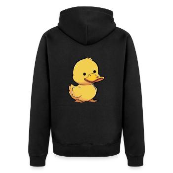 Canard Bande dessinée Canard - Veste à capuche bio Premium Unisexe - noir - Dos - Nico (187cm)