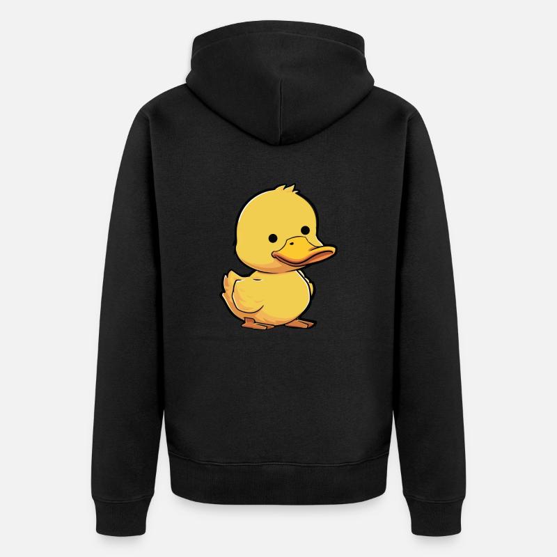 Canard Bande dessinée Canard - Veste à capuche bio Premium Unisexe - noir