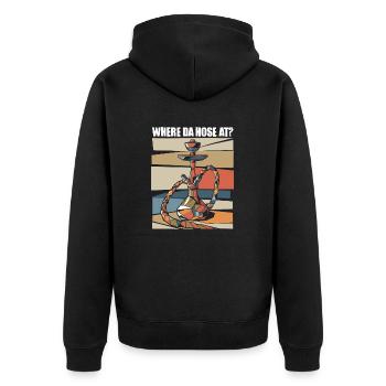 Shisha lifestyle for real fans - Unisex Premium Organic Zip Hoodie - black - Back - Nico (187cm)