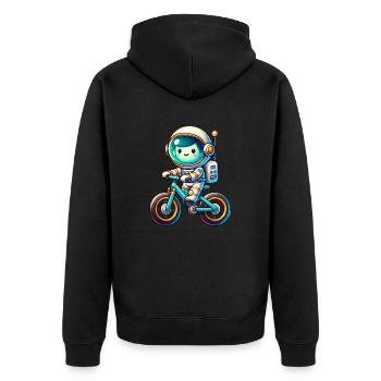 Astronaute Bike Biker - Veste à capuche bio Premium Unisexe - noir - Dos - Nico (187cm)