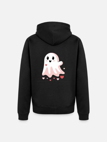Mignon Amour Fantôme - Veste à capuche bio Premium Unisexe - noir