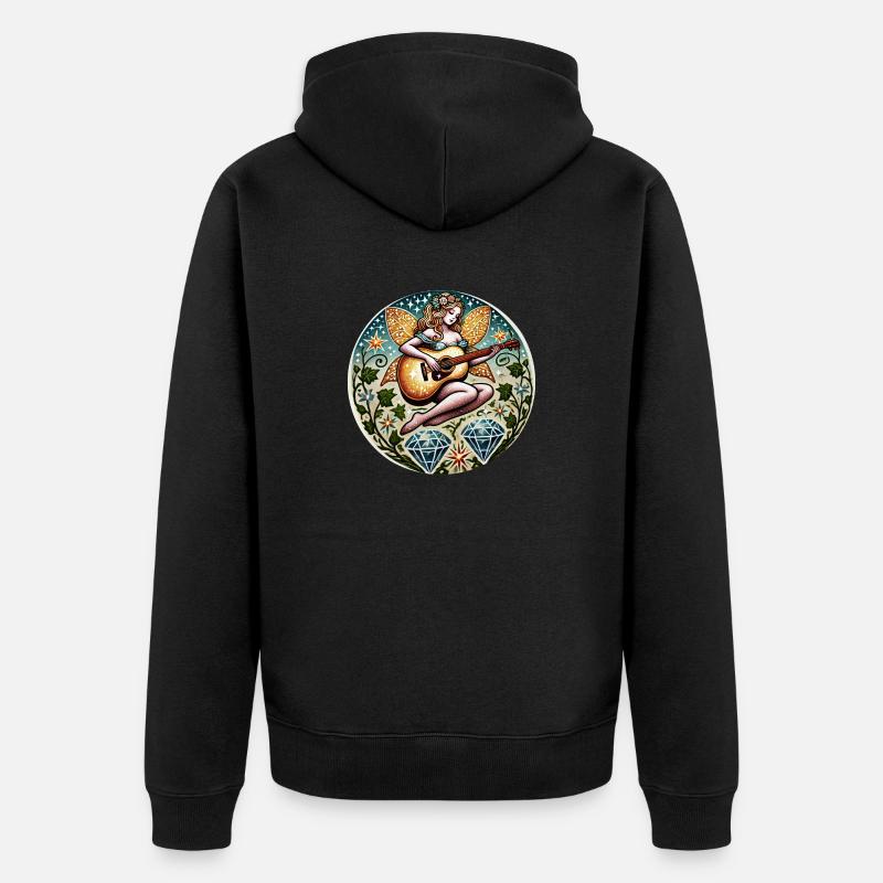 Fée de la guitare - Veste à capuche bio Premium Unisexe - noir