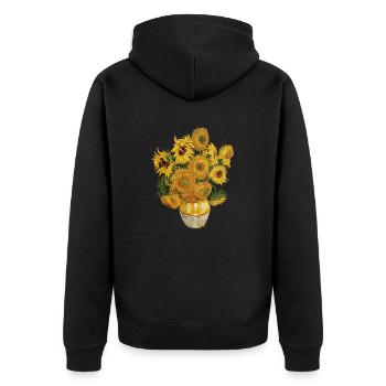 Tournesols van Gogh - Veste à capuche bio Premium Unisexe - noir - Dos - Nico (187cm)