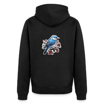 Oiseau d’hiver - Veste à capuche bio Premium Unisexe - noir - Dos - Nico (187cm)