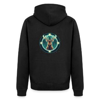 Cerf dans l’ornement de Noël, cerfs d’amour - Veste à capuche bio Premium Unisexe - noir - Dos - Nico (187cm)