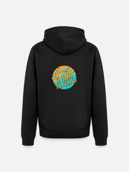 Avoid plastic - Unisex Premium Organic Zip Hoodie - black