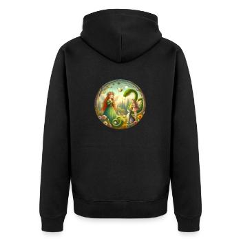 Forêt de conte de fées - Veste à capuche bio Premium Unisexe - noir - Dos - Nico (187cm)